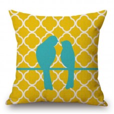 Funda de almohada de aves almohada geométrica amarillo colorido cojín para el sofá decoración del hogar almohada ali-90987132